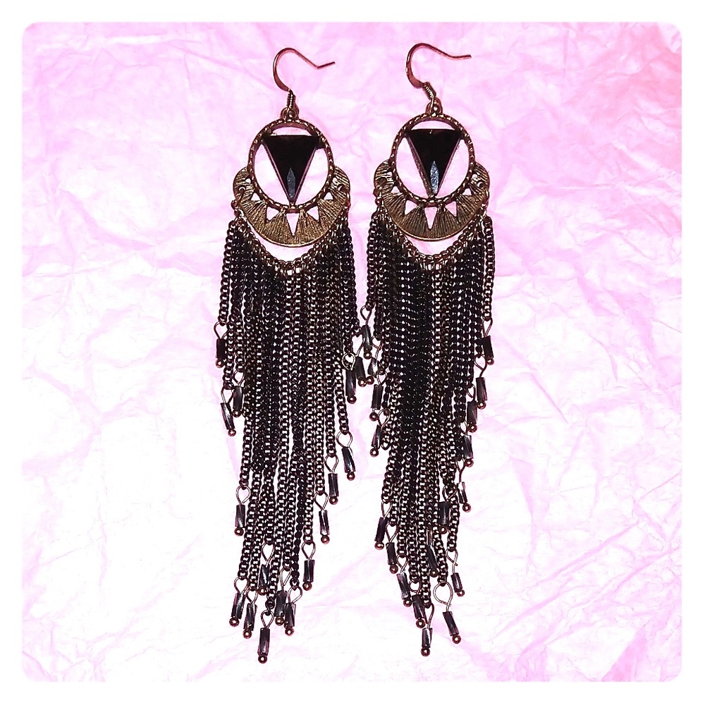 Vintage style chain earrings